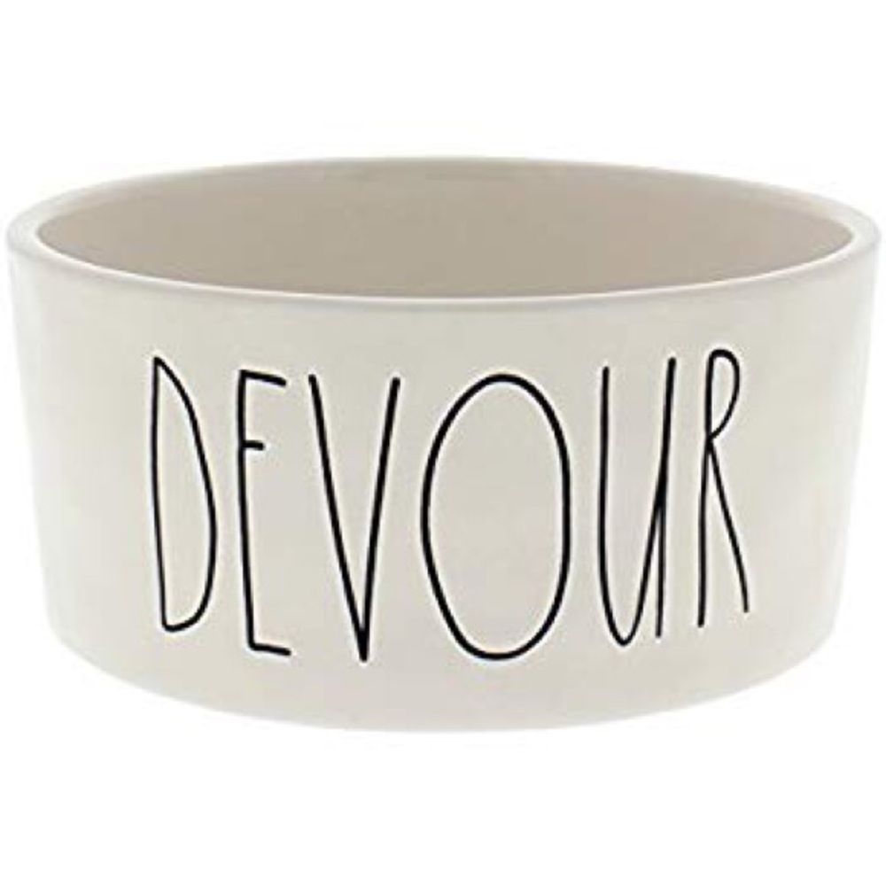 Rae Dunn “DEVOUR” Dog Bowl